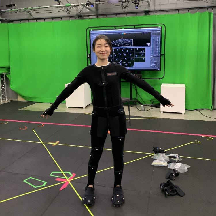 Ripley wearing an InMotion capture suit.